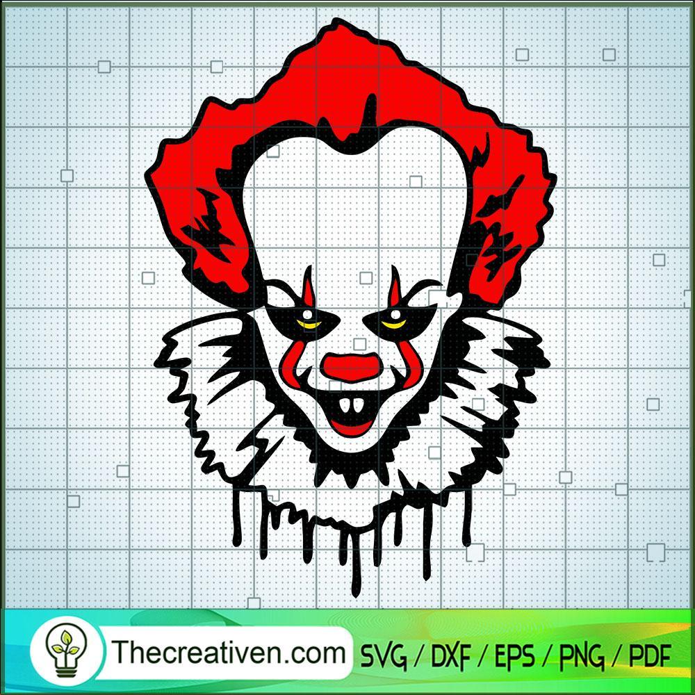 Pennywise Horror Face SVG, Horror Characters SVG, Halloween SVG 1 Pennywise Horror Face SVG, Horror Characters SVG, Halloween SVG