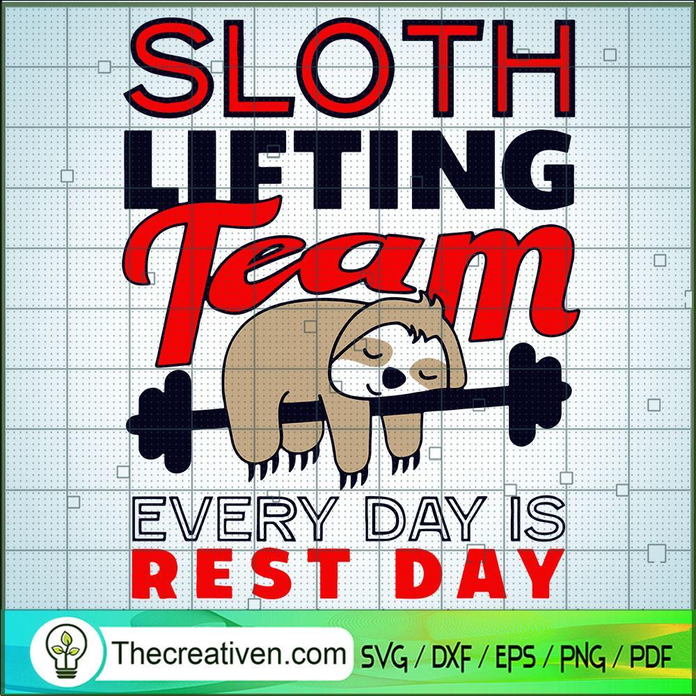 Sloth Lifting Team Every Day Is Rest Day SVG, Sloth SVG, Animals SVG 1 Sloth Lifting Team Every Day Is Rest Day SVG, Sloth SVG, Animals SVG