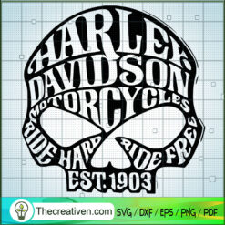 Skull Harley-Davidson SVG, Skull Logo SVG, Motocyles SVG