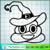 Halloween Poop Witch Hat SVG, Halloween SVG, Funny Poop SVG