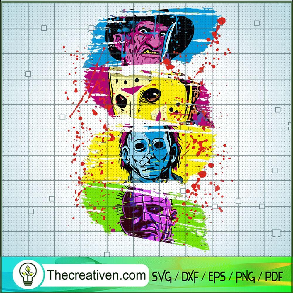 Horror Characters Face SVG, Halloween Horror SVG, Horror Movie SVG 1 Horror Characters Face SVG, Halloween Horror SVG, Horror Movie SVG