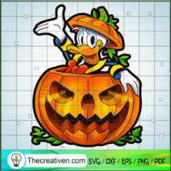 Donald Duck Halloween Pumpkin SVG Cut File for Cricut & Silhouette