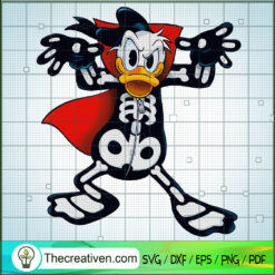 Donald Duck Skeleton SVG Cut File for Cricut & Silhouette