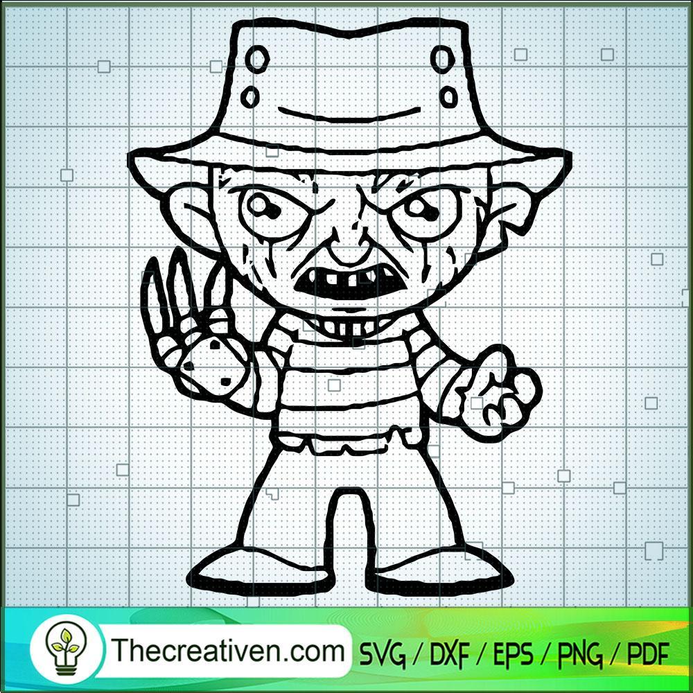 Freddy Krueger Chibi Characters SVG Cut File for Cricut & Silhouette 1 Freddy Krueger Chibi Characters SVG Cut File for Cricut & Silhouette