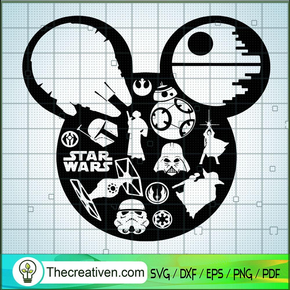 Disney Mickey Star Wars SVG, Mickey Head SVG, Star Wars SVG 1 Disney Mickey Star Wars SVG, Mickey Head SVG, Star Wars SVG