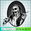 Skeleton Eat Pizza SVG Cut File for Cricut & Silhouette