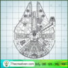Millennium Falcon SVG Cut File for Cricut & Silhouette Design 51759