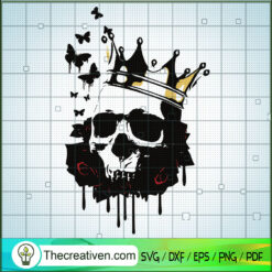 Skull King SVG, Scary Skull SVG, King Halloween SVG