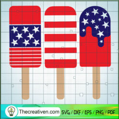 Red White Blue Color SVG, USA Flag SVG, Ice Creams SVG