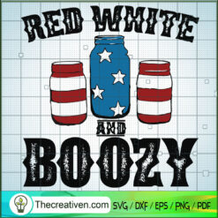 Red White And Boozy SVG, USA Flag SVG, Cans SVG