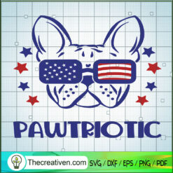 Pawtriotic Dog SVG, US Dog SVG, America SVG