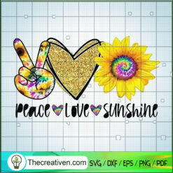 Peace Love Sunshine SVG, Peace SVG, Sunflower SVG