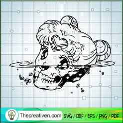 Sailor Moon Half Skull SVG Cut File for Cricut & Silho Design 51316