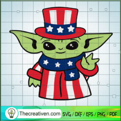 Baby Yoda USA SVG, Baby Yoda SVG, America SVG