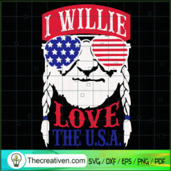 I Willie Love The USA SVG, Willie Nelson SVG, American SVG