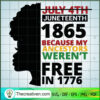 Juneteenth 1865 Because My A SVG Cut File for Cricut 2 15 copy 4
