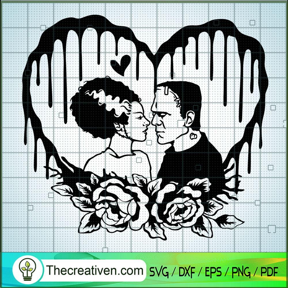 Bride of Frankenstein SVG, Couple Halloween SVG, Horror SVG 1 Bride of Frankenstein SVG, Couple Halloween SVG, Horror SVG
