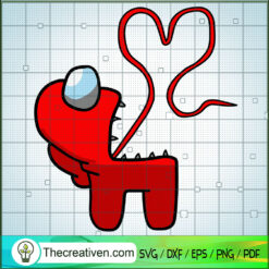 Among Us Make Heart SVG, Game SVG, Among Us SVG