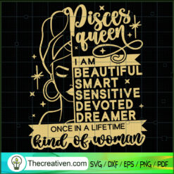 Pisces Queen SVG Cut File for Cricut & Silhouette Design 50389