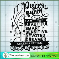 Pisces Queen SVG Cut File for Cricut & Silhouette Design 50385