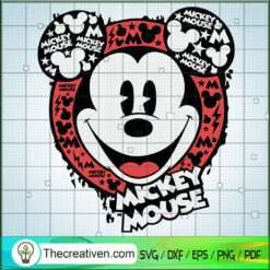 Mickey Mouse SVG, Funny Mickey Face SVG, Walt Disney SVG