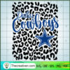Blue Dallas Cowboys SVG, Leopard Pattern SVG, NFL Sports SVG