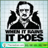 When It Rains It Poes SVG, Raglan Crow SVG, Crows SVG 3 625 copy