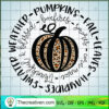 Weather Pumpkin Fall Leaves SVG, Pumpkin SVG, Halloween Fall SVG
