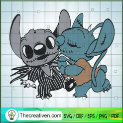 Stitch Jack And Sally SVG Cut File for Cricut & Silhouette