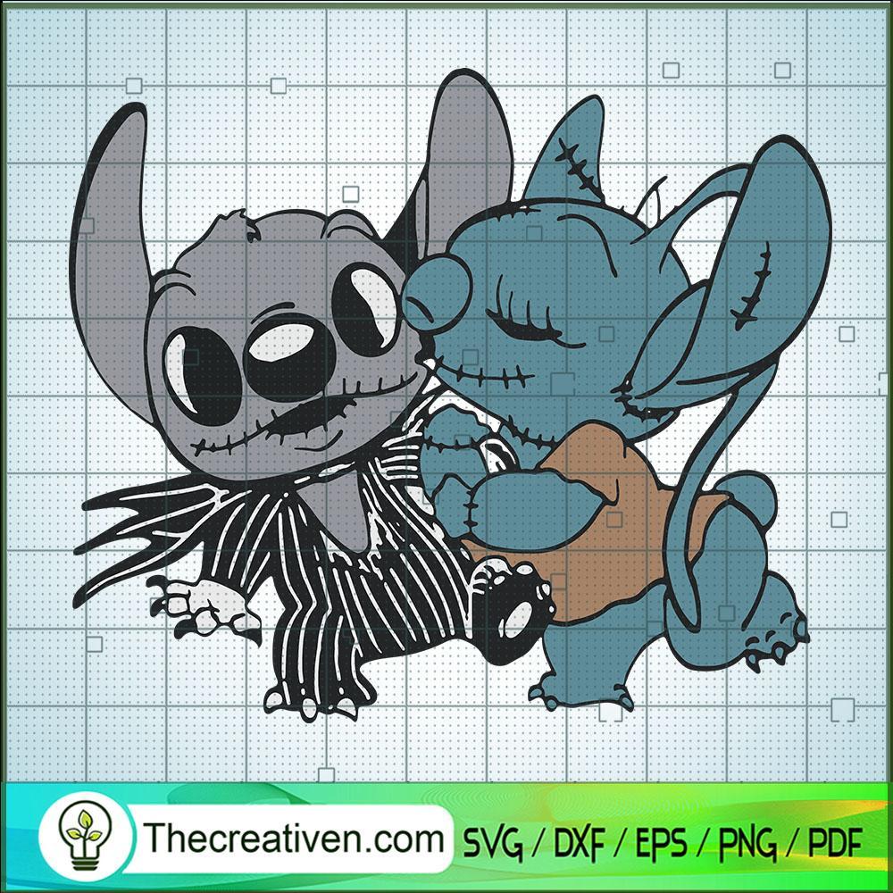 Stitch Jack And Sally SVG Cut File for Cricut & Silhouette 1 Stitch Jack And Sally SVG Cut File for Cricut & Silhouette