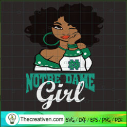 Black Girls Notre Dame SVG Cut File for Cricut & Silhouette