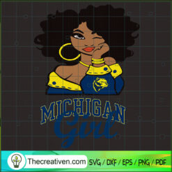 Black Girls Michigan SVG Cut File for Cricut & Silhouette