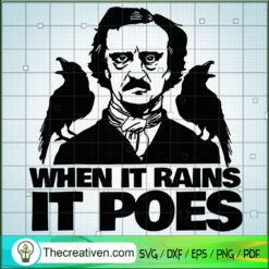When It Rains It Poes SVG Cut File for Cricut & Silhouette