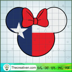 Minnie USA Head SVG, Minnie Head SVG, USA Flag SVG