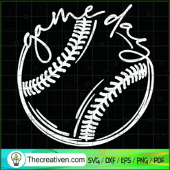 Game Day Baseball SVG, Softball Sketch SVG, Sports SVG