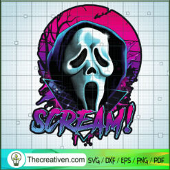 Scream Ghost SVG, Horror Face SVG, Halloween SVG