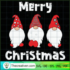 Merry Christmas Gnomes SVG Cut File for Cricut & Silho Design 57042