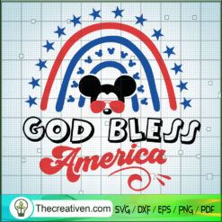 God Bless America SVG, Mickey America SVG, USA Flag SVG