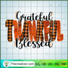 Grateful Thankful Blessed SVG, Fall Autumn SVG, Thanksgiving SVG