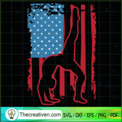 Gymnastics SVG, Patriotic Vintage SVG, USA Flag SVG