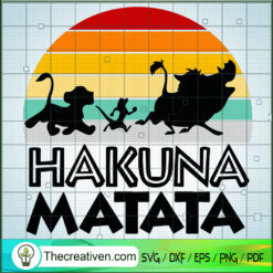 Hakuna Matata SVG, The Lion King SVG, Disney Cartoon SVG