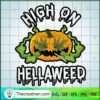 High On Hellaweed SVG, Pumpkin Smoke Weed SVG, Cannabis SVG