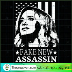 Fake News Assassin SVG, Kayleigh McEnany SVG, American Flag SVG