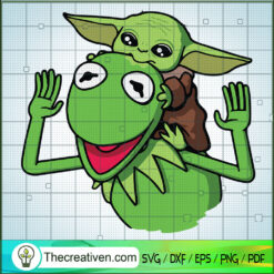 Kermit And Baby Yoda SVG, Baby Yoda SVG, Funny SVG