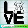 Love Dog SVG, Labrador Retriever Dog Breed SVG, Pet SVG