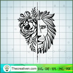 Lion And Rose SVG, Lion King SVG, Flower SVG