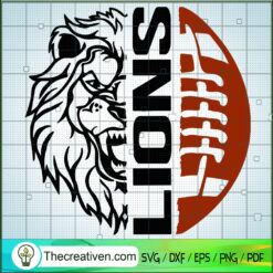 Lions Football Team SVG, Lion Sport Logo SVG, Rugby SVG