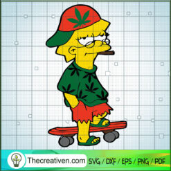 Simpson Smoking SVG, The Simpson Cannabis SVG, Marijuana SVG