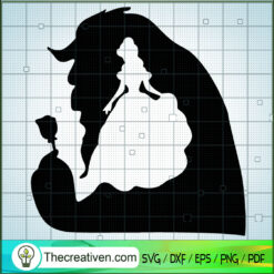 Beauty And The Beast Black Shadow SVG Cut File for Cricut & Silhouette
