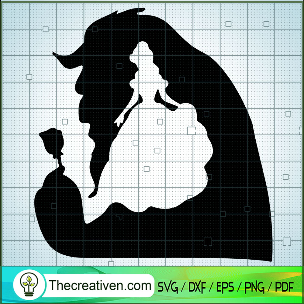 Beauty And The Beast Black Shadow SVG Cut File for Cricut & Silhouette 1 Beauty And The Beast Black Shadow SVG Cut File for Cricut & Silhouette